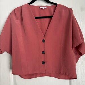 Topshop Rose Button-Up Blouse
